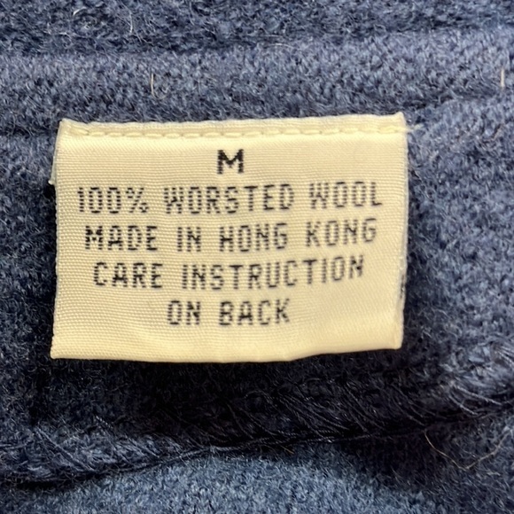 J. Jill Ltd. Vintage Worsted Wool Blue Button-down Boxy Fit Lagenlook Jacket M - Picture 8 of 9